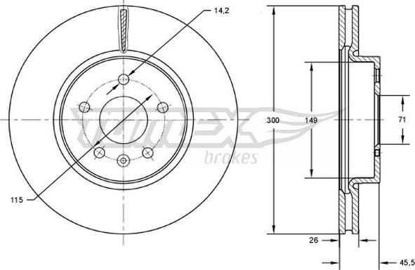 TOMEX brakes TX 72-53 - Disque de frein cwaw.fr