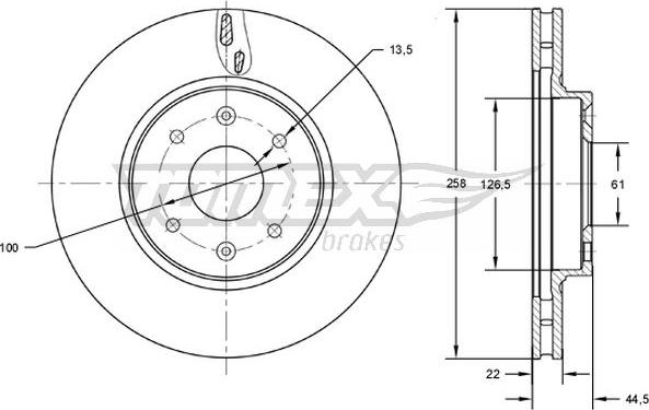 TOMEX brakes TX 72-60 - Disque de frein cwaw.fr