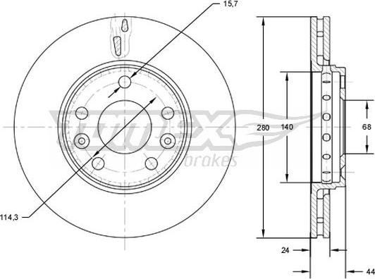 TOMEX brakes TX 72-61 - Disque de frein cwaw.fr