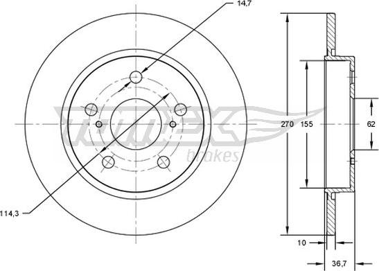 TOMEX brakes TX 72-00 - Disque de frein cwaw.fr