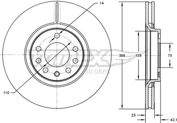 TOMEX brakes TX 72-03 - Disque de frein cwaw.fr