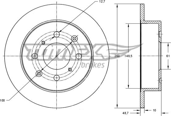 TOMEX brakes TX 72-18 - Disque de frein cwaw.fr