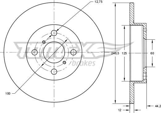 TOMEX brakes TX 72-29 - Disque de frein cwaw.fr