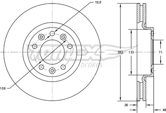 TOMEX brakes TX 72-24 - Disque de frein cwaw.fr