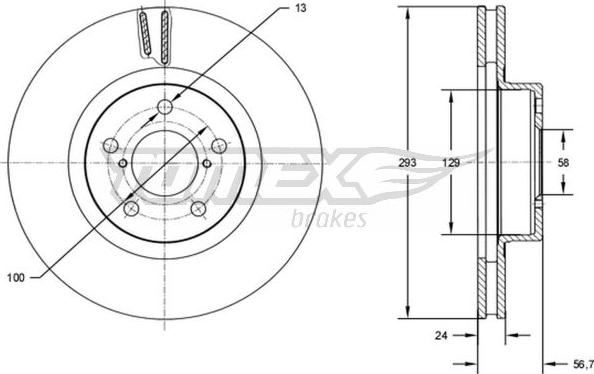 TOMEX brakes TX 72-74 - Disque de frein cwaw.fr