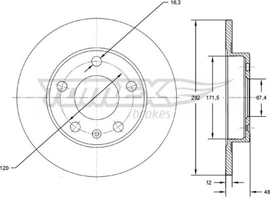 TOMEX brakes TX 72-70 - Disque de frein cwaw.fr