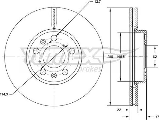 TOMEX brakes TX 72-73 - Disque de frein cwaw.fr