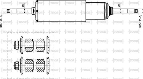 TOOR SG57580 - Amortisseur cwaw.fr