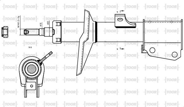 TOOR SG14350 - Amortisseur cwaw.fr