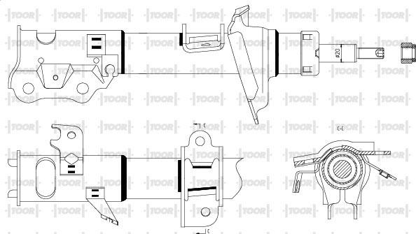 TOOR SG15020 - Amortisseur cwaw.fr