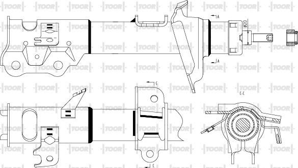 TOOR SG15021 - Amortisseur cwaw.fr