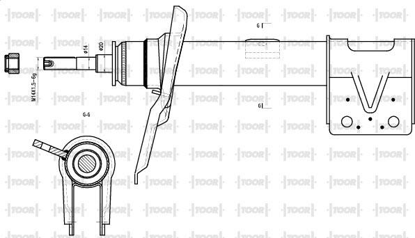 TOOR SG15160 - Amortisseur cwaw.fr