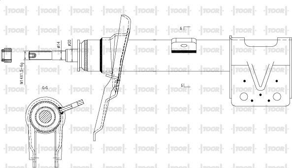 TOOR SG15161 - Amortisseur cwaw.fr