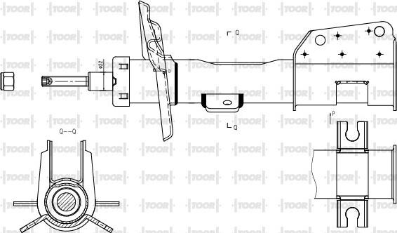 TOOR SG10730 - Amortisseur cwaw.fr