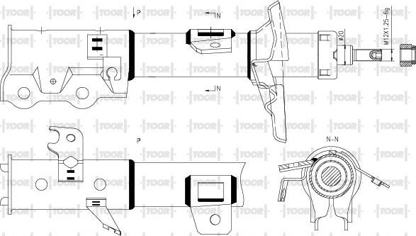 TOOR SG11510 - Amortisseur cwaw.fr