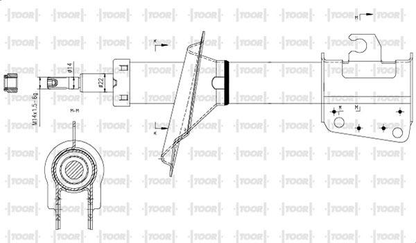 TOOR SG11840 - Amortisseur cwaw.fr