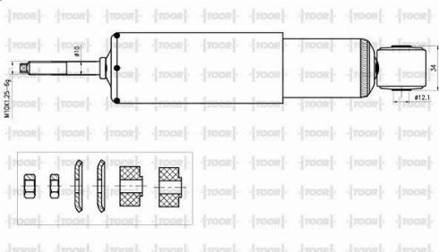 TOOR SG12300 - Amortisseur cwaw.fr