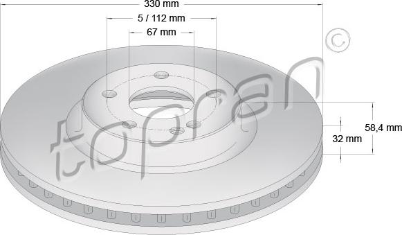 Topran 409 328 - Disque de frein cwaw.fr