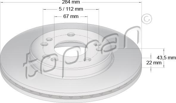 Topran 400 845 - Disque de frein cwaw.fr