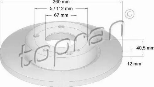 Topran 400 848 - Disque de frein cwaw.fr