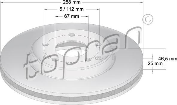 Topran 400 854 - Disque de frein cwaw.fr