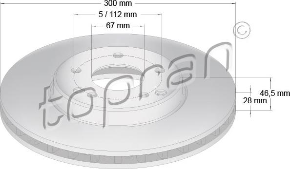 Topran 400 855 - Disque de frein cwaw.fr