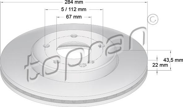 Topran 400 853 - Disque de frein cwaw.fr