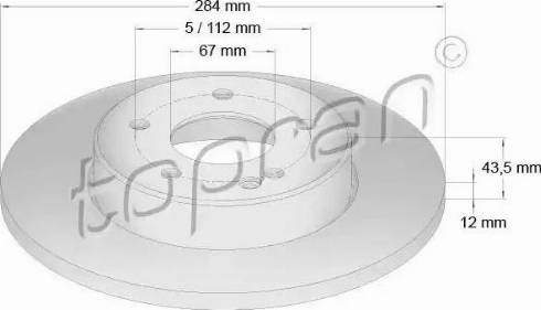 Topran 400 852 - Disque de frein cwaw.fr