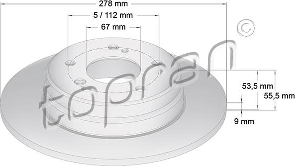 Topran 400 864 - Disque de frein cwaw.fr