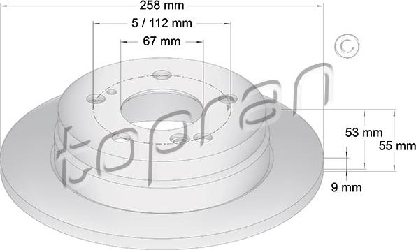 Topran 400 860 - Disque de frein cwaw.fr