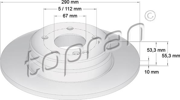 Topran 400 863 - Disque de frein cwaw.fr