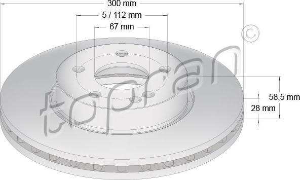 Topran 401 930 - Disque de frein cwaw.fr