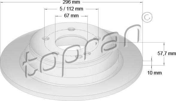 Topran 401 928 - Disque de frein cwaw.fr