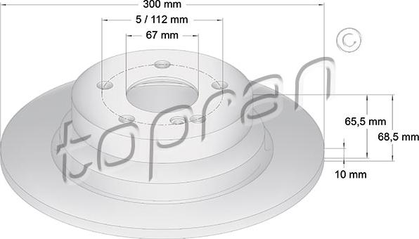 Topran 401 054 - Disque de frein cwaw.fr