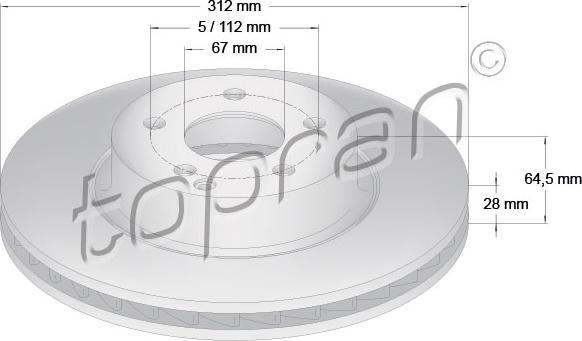 Topran 401 053 - Disque de frein cwaw.fr