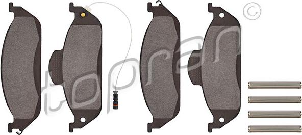 Topran 401 287 - Kit de plaquettes de frein, frein à disque cwaw.fr