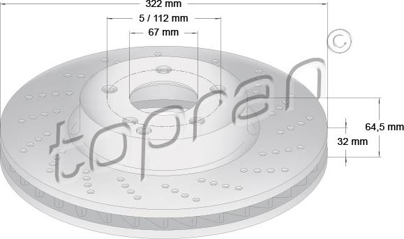 Topran 408 830 - Disque de frein cwaw.fr