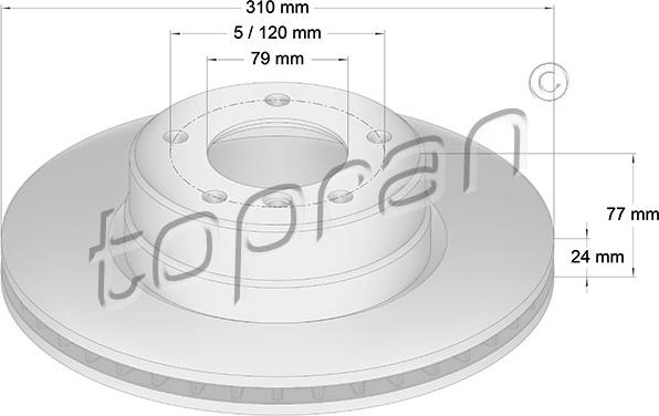 Topran 500 944 - Disque de frein cwaw.fr