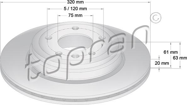 Topran 500 948 - Disque de frein cwaw.fr