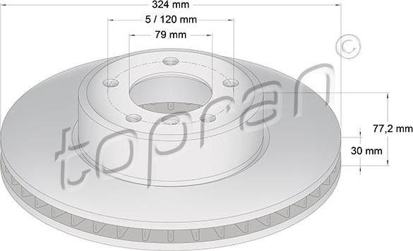 Topran 500 943 - Disque de frein cwaw.fr