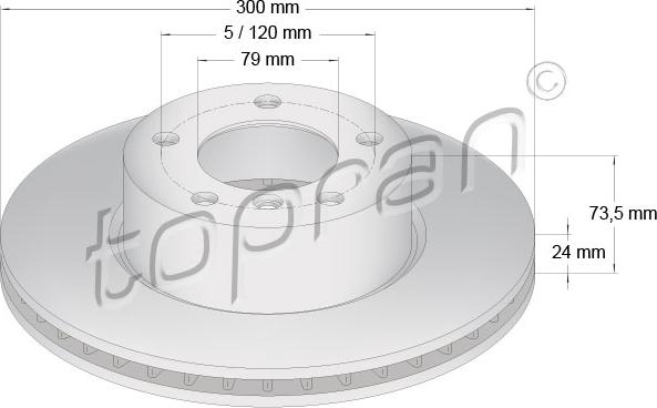 Topran 500 947 - Disque de frein cwaw.fr