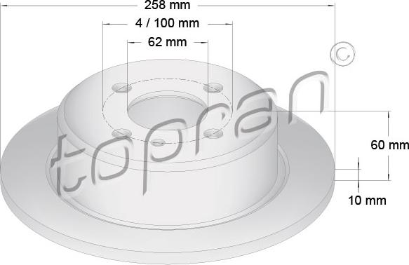 Topran 500 557 - Disque de frein cwaw.fr