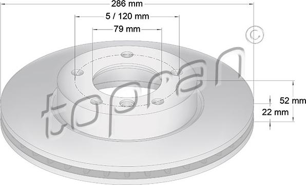 Topran 500 563 - Disque de frein cwaw.fr