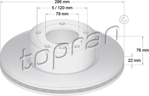 Topran 500 570 - Disque de frein cwaw.fr