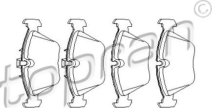 Topran 500 792 - Kit de plaquettes de frein, frein à disque cwaw.fr