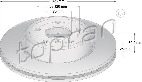 Topran 501 191 - Disque de frein cwaw.fr