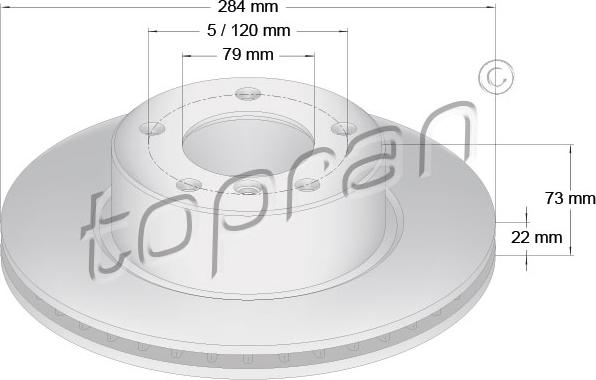 Topran 501 710 - Disque de frein cwaw.fr