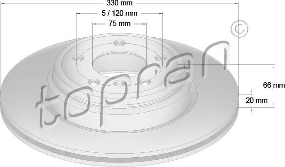 Topran 503 018 - Disque de frein cwaw.fr