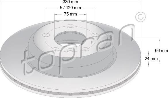 Topran 502 005 - Disque de frein cwaw.fr