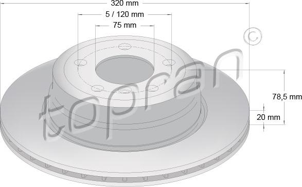 Topran 502 030 - Disque de frein cwaw.fr